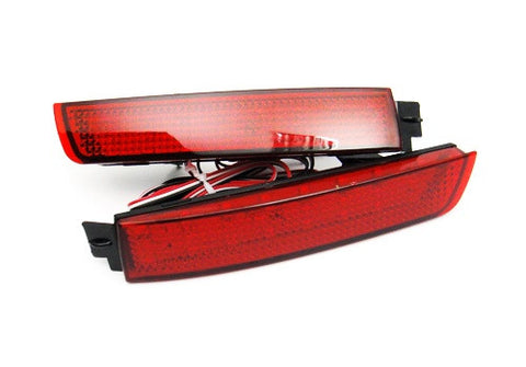 2x LED Bumper Reflector Red lens Tail Brake Light lamp Red Nissan Juke Murano Quest Infiniti FX35 FX50