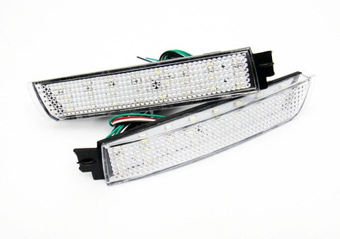 2x LED Bumper Reflector Clear lens Tail Brake Light Backup lamp Nissan Juke Murano Quest FX35 FX50