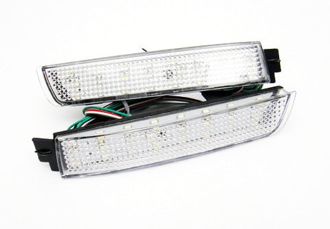 2x LED Bumper Reflector Clear lens Tail Brake Light Backup lamp Nissan Juke Murano Quest FX35 FX50