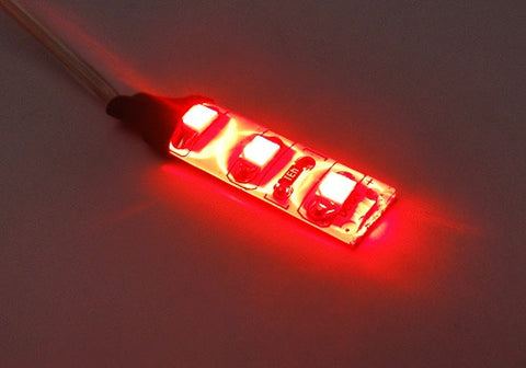 2 pieces of 3 SMD LED universal light strip red