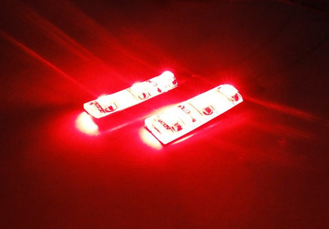 2 pieces of 3 SMD LED universal light strip red