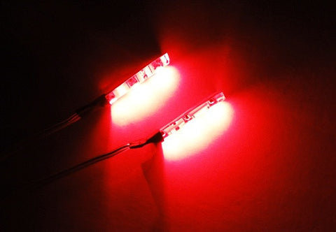 2 pieces of 3 SMD LED universal light strip red