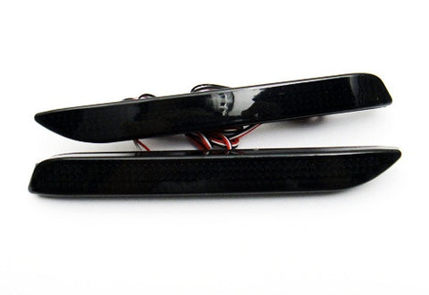 2x LED Bumper Reflector Black Smoked lens Tail Brake Light Red For Toyota / Lexus