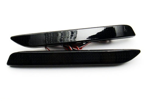 2x LED Bumper Reflector Black Smoked lens Tail Brake Light Red For Toyota / Lexus