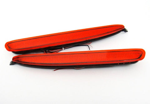 2x LED Bumper Reflector Red lens Tail Brake Light lamp Red 03-08 Mazda6 Mazda 6