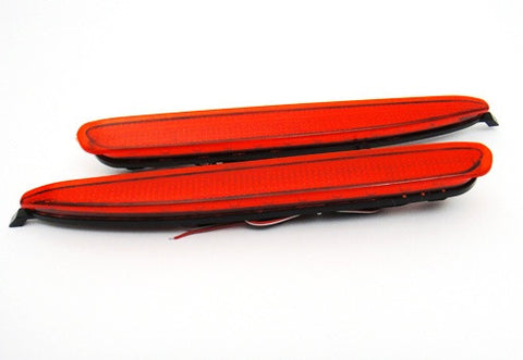 2x LED Bumper Reflector Red lens Tail Brake Light lamp Red 03-08 Mazda6 Mazda 6