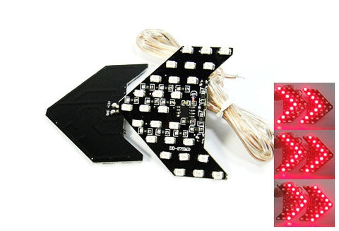 2 pieces of 27 SMD LED Side Mirror Sequential Turn Signal Arrow Panel Light Red