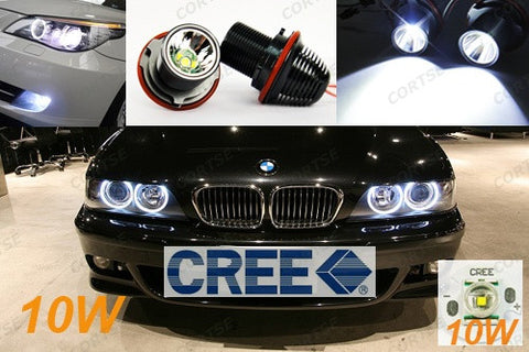 BMW xenon white 10W CREE LED Angel Eyes / Halo Ring replacement Light E39 E60 E63 E65 E53