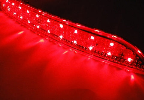 2x LED Bumper Reflector Red lens Tail Brake Light lamp Red 2010+ BMW 5-series F10 F18