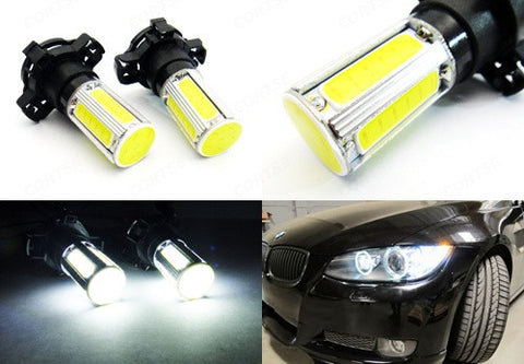 2 pieces of LUFFY PY24W 5200 High Power COB LED Light bulb 25W white