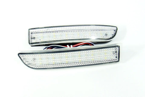 2x LED Bumper Reflector Red lens Tail Brake Light Red Backup lamp White Alphard Estima