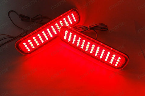 2x LED Bumper Reflector Red lens Tail Brake Light lamp Red 98-07 LX470 Land Cruiser