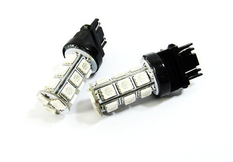 2 pieces of 18 High Power SMD LED 3156 P27W 3157 3057 P27/7W Light bulb red