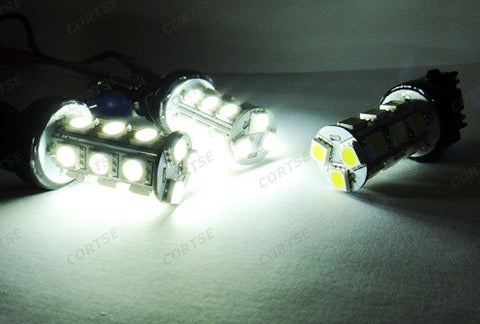 2 pieces of 18 high power SMD LED 182 3156 P27W 180 3157 3057 P27/7W Light bulb White