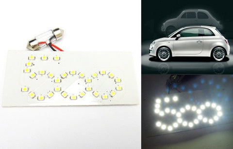 New Fiat 500 Interior 30 SMD LED Dome Map Light Panel white