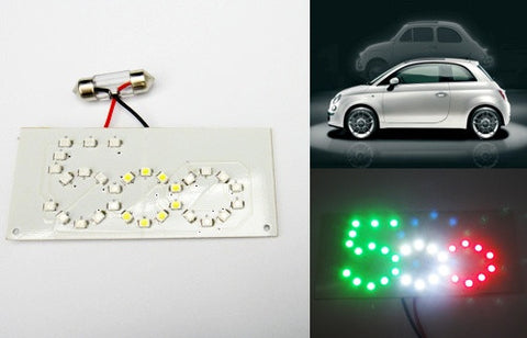 New Fiat 500 Interior 30 SMD LED Dome Map Light Panel Italian color