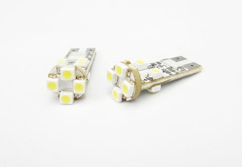 2 pieces of 8 SMD LED No Error T10 168 194 2825 501 W5W wedge light bulb white