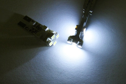 2 pieces of 8 SMD LED No Error T10 168 194 2825 501 W5W wedge light bulb white