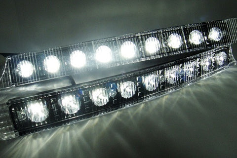 Universal Audi style 9 LED Daytime Running Light Daylight / DRL Fog Lamp
