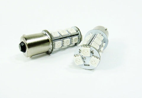 2 pieces of 18 High Power SMD LED 382 (P21W) 1156 7506 BA15s Light bulb amber