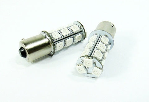 2 pieces of 18 High Power SMD LED 382 (P21W) 1156 7506 BA15s Light bulb amber