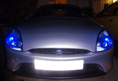 2 pieces of 5 High Power SMD LED No Error 233 BA9s T4W light bulb Blue