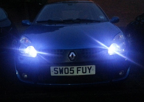 2 pieces of 5 High Power SMD LED No Error 233 BA9s T4W light bulb Blue