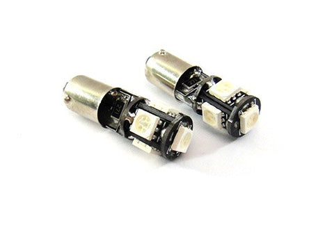 2 pieces of 5 High Power SMD LED No Error 233 BA9s T4W light bulb Blue