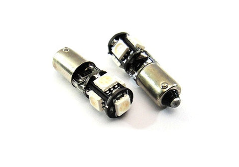 2 pieces of 5 High Power SMD LED No Error 233 BA9s T4W light bulb Blue