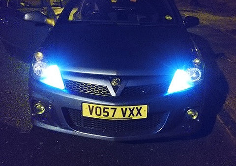 2 pieces of 5 High Power SMD LED No Error 233 BA9s T4W light bulb Blue