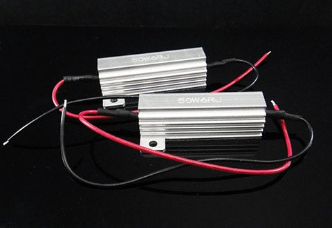 LED Load Resistor 50W 6 ¦¸ Ohm (warning cancellor/fix error flashing) silver