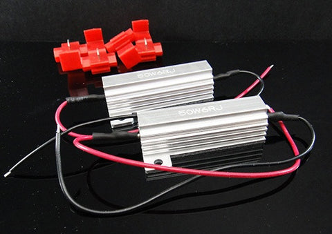 LED Load Resistor 50W 6 ¦¸ Ohm (warning cancellor/fix error flashing) silver