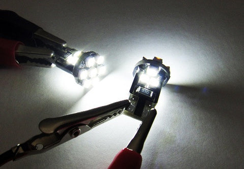 2 pieces of 13 SMD LED 360° BA9s 233 T4W Light bulb white