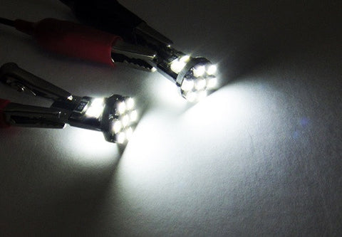 2 pieces of 13 SMD LED 360° BA9s 233 T4W Light bulb white