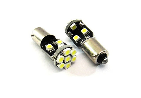 2 pieces of 13 SMD LED 360° BA9s 233 T4W Light bulb white