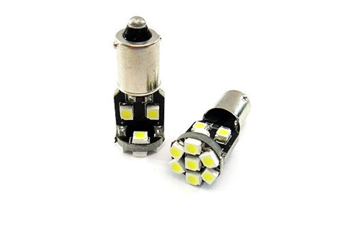 2 pieces of 13 SMD LED 360° BA9s 233 T4W Light bulb white