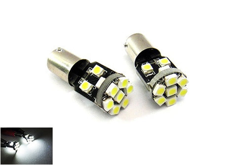 2 pieces of 13 SMD LED 360° BA9s 233 T4W Light bulb white