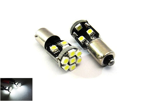 2 pieces of 13 SMD LED 360° BA9s 233 T4W Light bulb white