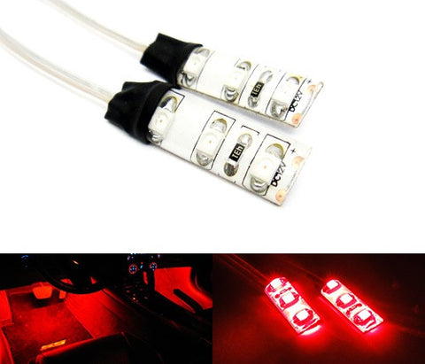 2 pieces of 3 SMD LED universal light strip red