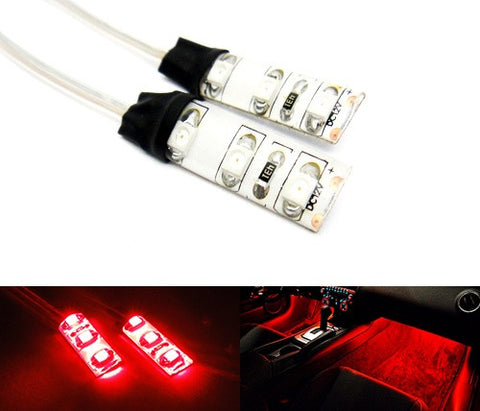 2 pieces of 3 SMD LED universal light strip red