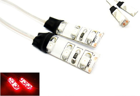 2 pieces of 3 SMD LED universal light strip red