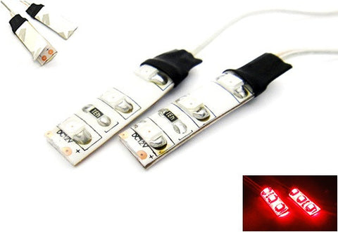 2 pieces of 3 SMD LED universal light strip red