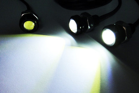 2 pieces of Universal 3W high power LED Bolt-On Screw Eagle Eye kit Backup Light DRL / Fog Lamp