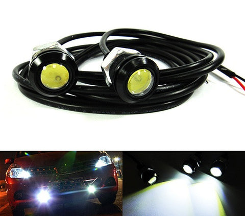 2 pieces of Universal 3W high power LED Bolt-On Screw Eagle Eye kit Backup Light DRL / Fog Lamp