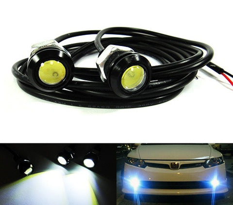 2 pieces of Universal 3W high power LED Bolt-On Screw Eagle Eye kit Backup Light DRL / Fog Lamp