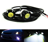 2 pieces of Universal 3W high power LED Bolt-On Screw Eagle Eye kit Backup Light DRL / Fog Lamp