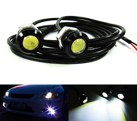 2 pieces of Universal 3W high power LED Bolt-On Screw Eagle Eye kit Backup Light DRL / Fog Lamp