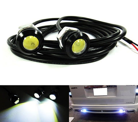 2 pieces of Universal 3W high power LED Bolt-On Screw Eagle Eye kit Backup Light DRL / Fog Lamp