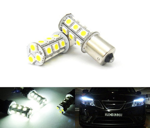 2 pieces of 18 High Power SMD LED PY21W 581 BAU15s Light bulb white