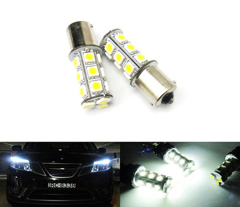 2 pieces of 18 High Power SMD LED PY21W 581 BAU15s Light bulb white